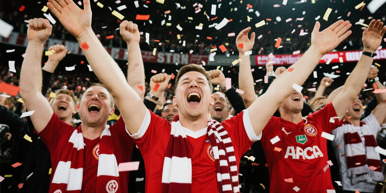 球迷欢呼的体育场